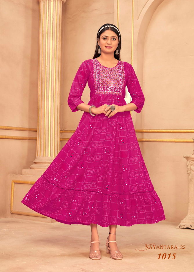 Banwery Nayanthara 22 Festive Wear Wholesale Embroidery Anarkali Kurtis
